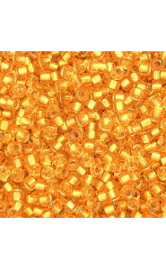 Miyuki rocailles Perlen 11/0 - Silver lined light orange 11-7